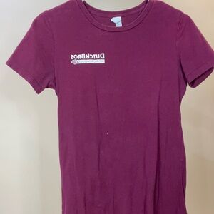 RARE marron dutch bros shirt